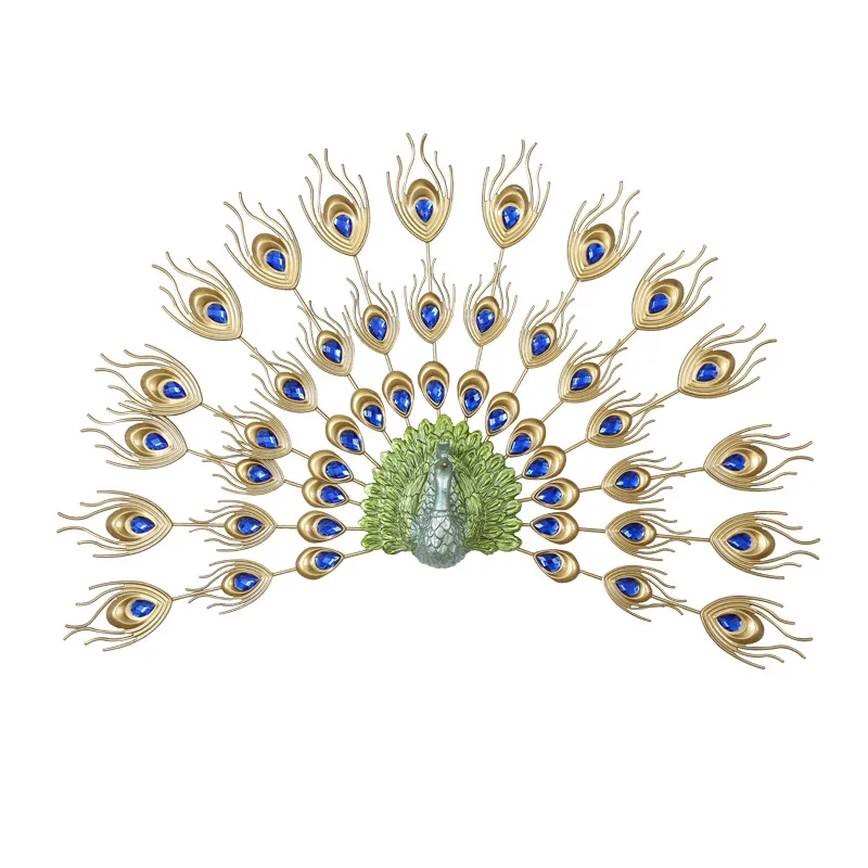 

3d Wall Decor Wall Mount Home Decor Vintage Wrought Iron Wall Hanging Peacock Creative Peacock Decoration Crafts Home, As photo