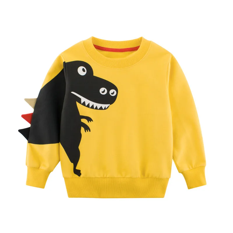 

Free shipping dinosaur printing kids hoodie sweatshirt cartoon custom kids fashion clothes 2021