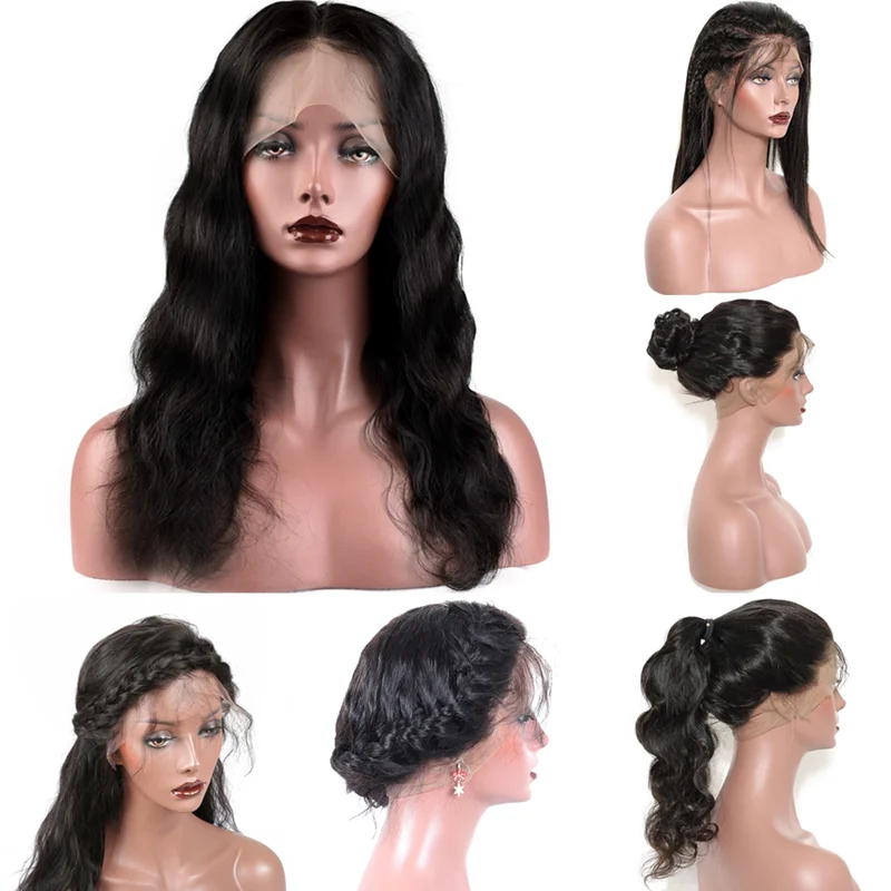 

10A Lace Wigs 100% Virgin Human Hair,Factory Wholesale Full Lace Wigs with Baby Hair,Brazilian Human Hair Perrugue Full Lace Wig