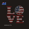 Love Basketball Custom Rhinestone Transfer With American Flag