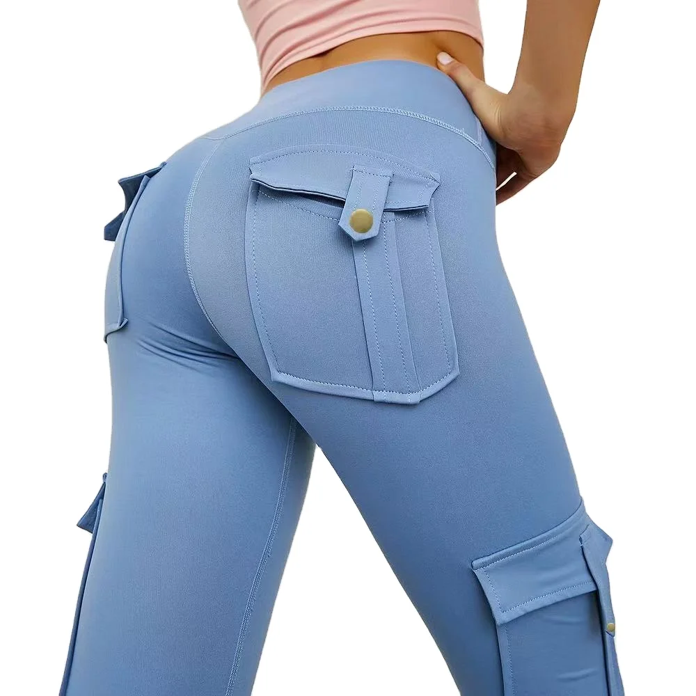 

OEM Service Women High Waist Workout Athletic Running Tight Gym Wear Fitness Yoga Pants Leggings with Pockets