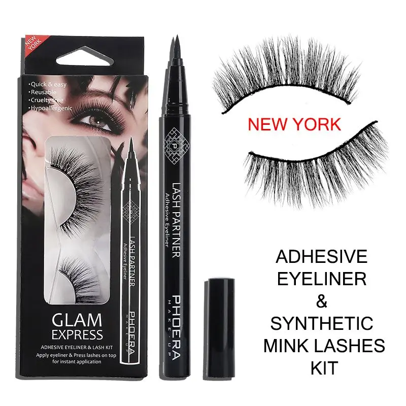 

PHOERA 3/pcs Magnet Eyelashes Natural 3D Magnetic Liquid Eyeliner False Eyelashes Set Eyelash Extension Makeup Extension Tool