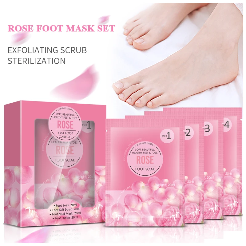 

foot care kit 4in1 mask soak lotion cream one week foot care package save cost custom service