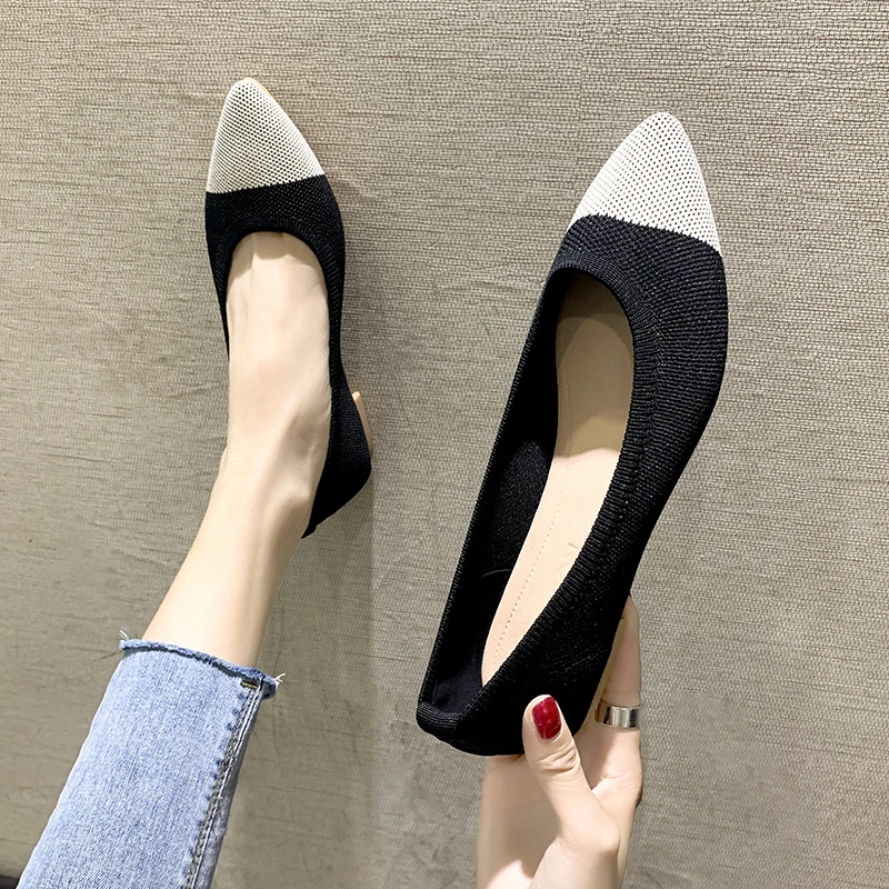 

2020 New Breathable Mesh High Heel High Quality Shallow Fabric Pointed Toe Party Summer Shoes Women's High Heels, Picture
