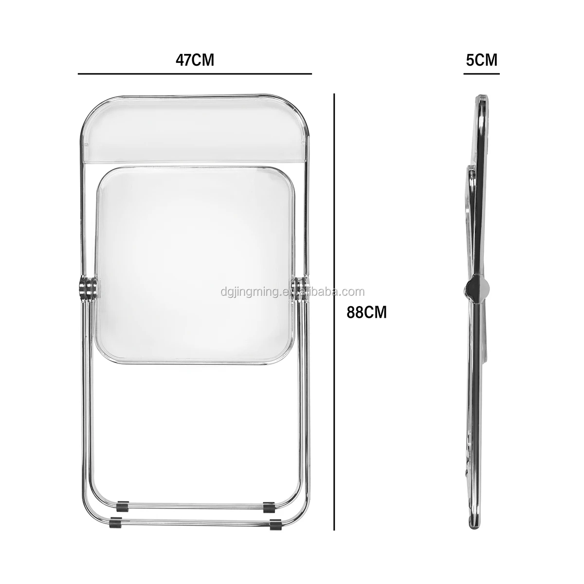 
Hot sales transparent PC plastic folding chair 