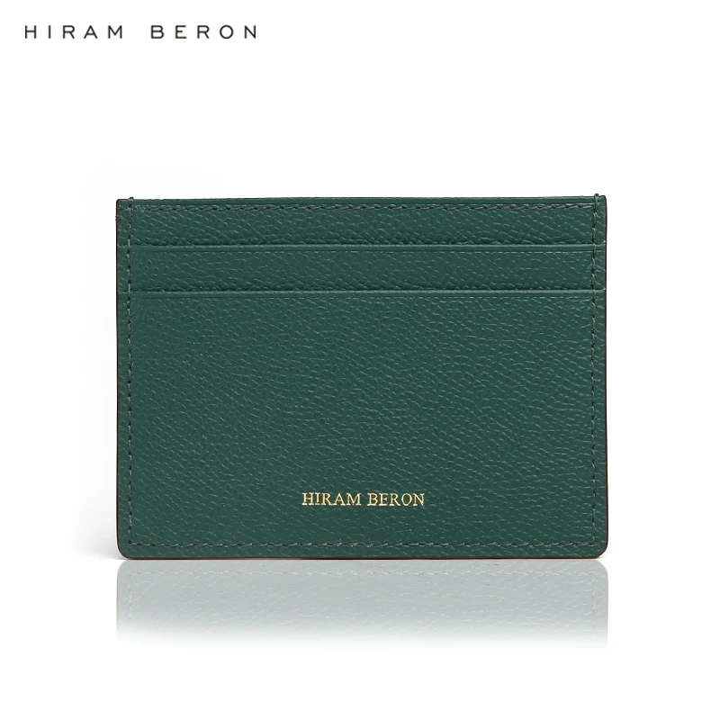 

Hiram Beron custom logo card holder leather luxury and simple