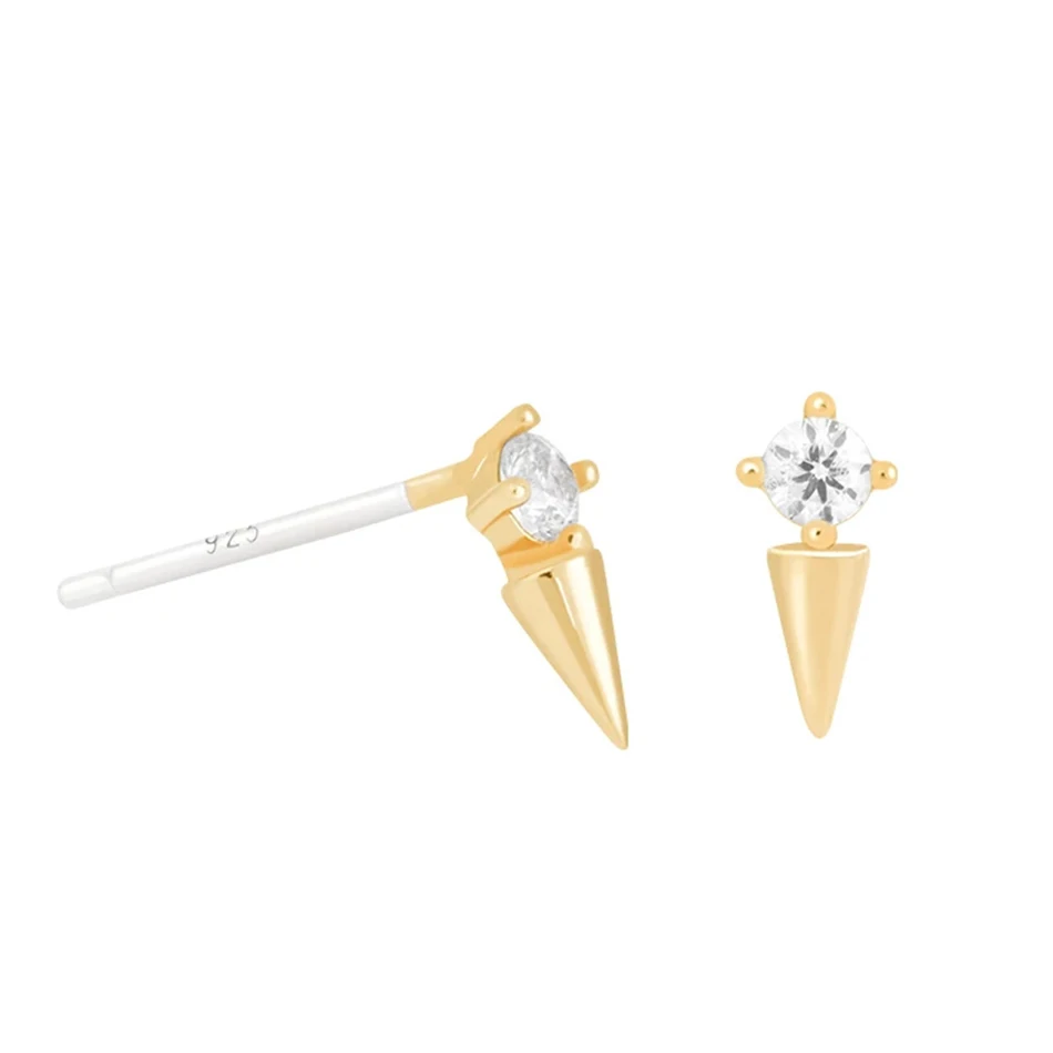 

Fashion Jewelry 925 Sterling Silver Mystic Spike Stud Earring With Cubic Zirconia