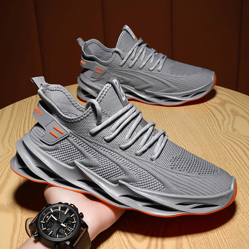 

Men Running Shoes Light Athletic Male Sneakers Sports Trainers Men Low Top Outdoor Breathable Chaussure Homme Sport Shoes, Optional