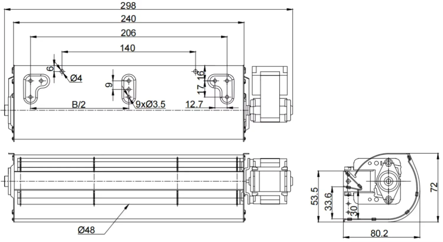Tangential Fan, Stainless, Steel, Waterproof, Axial - detail 12