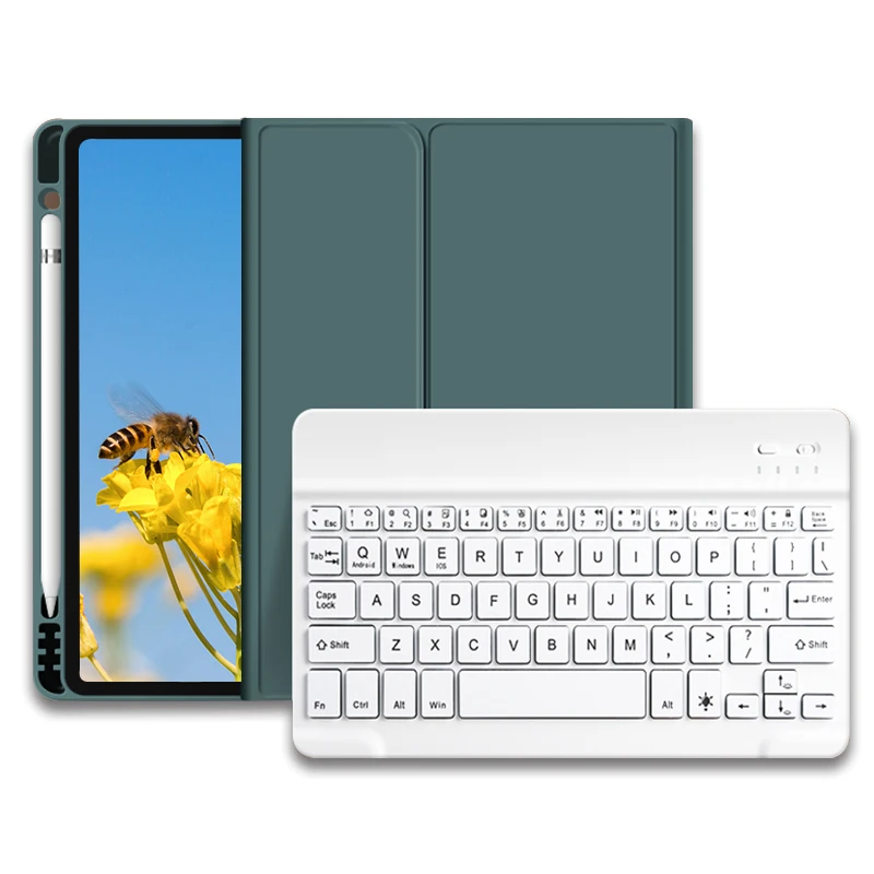 

2021 New Low Price New Design Wireless BT Keyboard Case PU+Silicone Tablet Case For iPad Pro12.9 2018/2020/2021