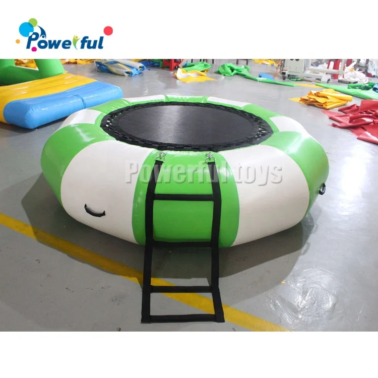 2.5m dia Inflatable Water Trampoline Bounce Swim Platform For Water Sports