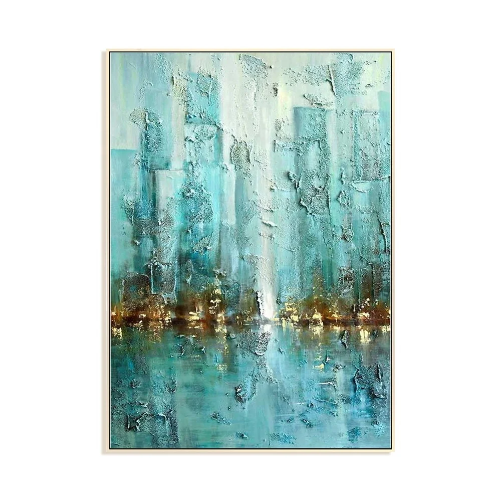 

Hand Painted Texture Abstract Oil Painting White Modern Home Wall Art Hangings Canvas Paintings For Living Room