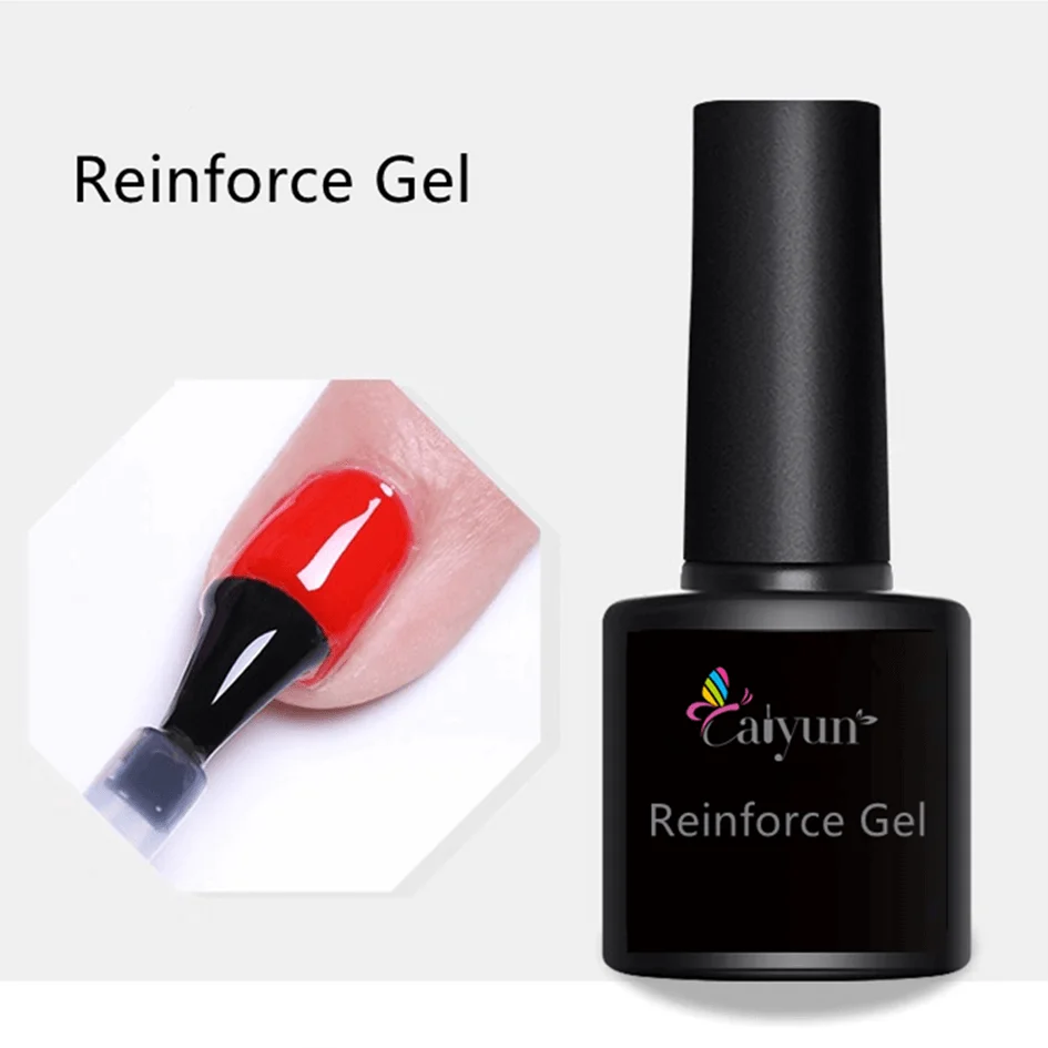 

caiyun soak off stronger nails private labels uv led thick base glossy matte top coat reinforce gel, Clear