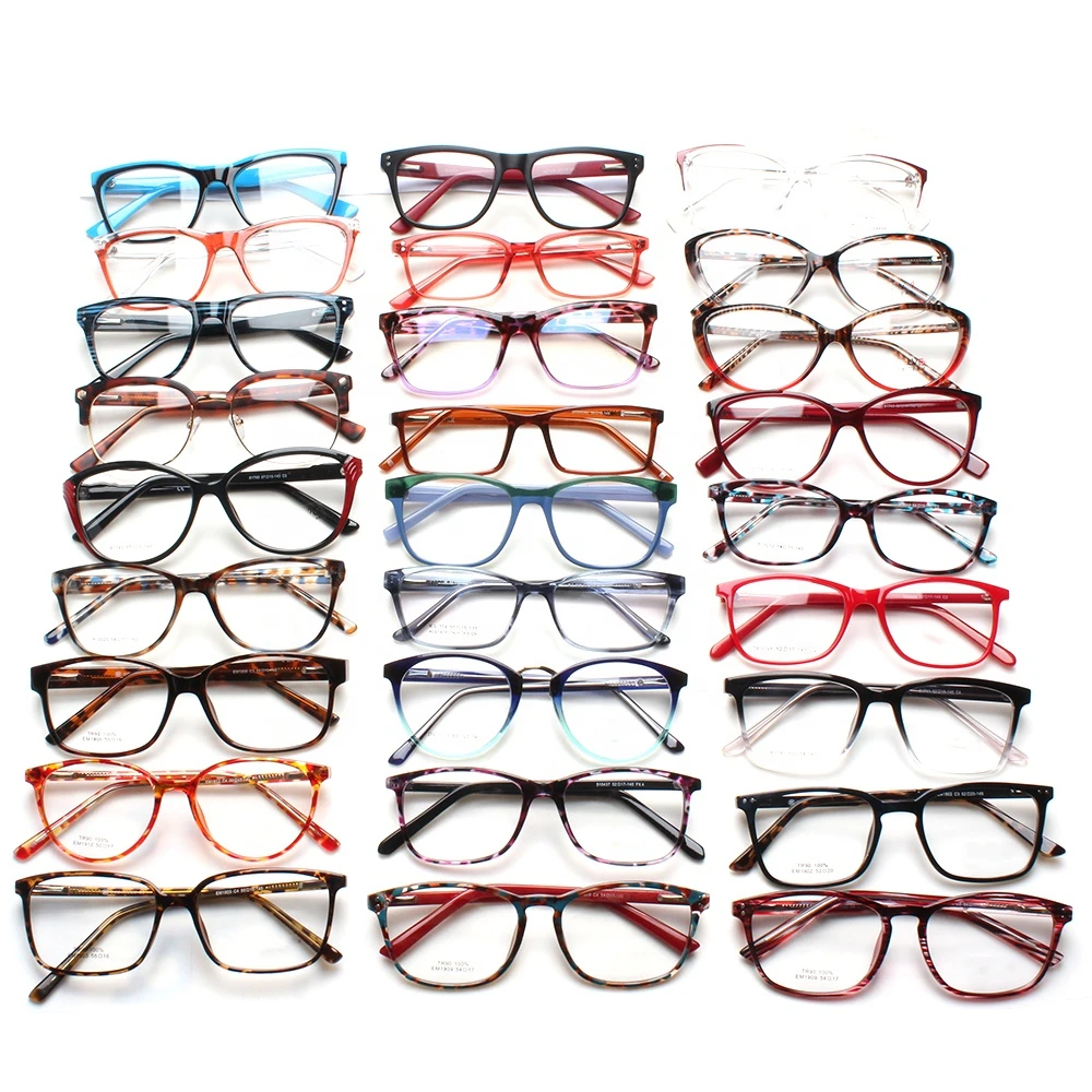 

AST001 Ready Stock Classic Retro Mixed Assorted Full TR90 Frame Spectacle Optical Eyeglasses Glasses, As picture