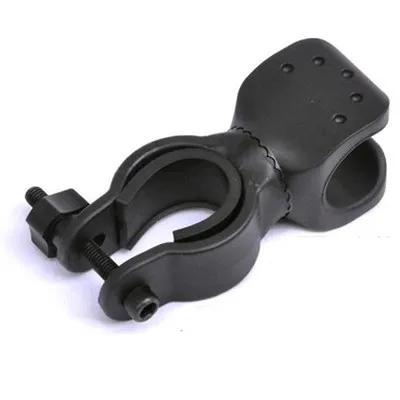 

Swivel Cycling Grip Mount Bike Clamp Bicycle Flashlight LED Torch Light Plastic Holder Clip 22-25mm, Black