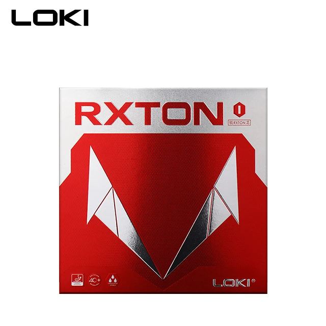 

LOKI RXTON 1 ITTF Approval Custom Cheap Sale Ping Pong Rubber Mat Cake Sponger Half Sticky Table Tennis Rubber Professional, Black red