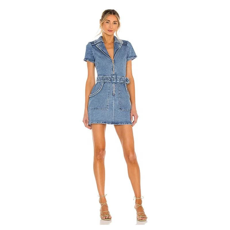 

Customized plus size sexy denim dress Casual Cowboy Dresses For Women comfortable