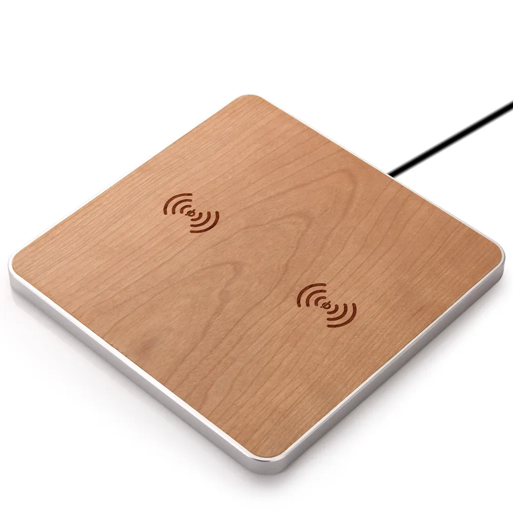 

Shenzhen Factory OEM Real Wood 10W Fast Qi Wireless Charger for Samsung S7