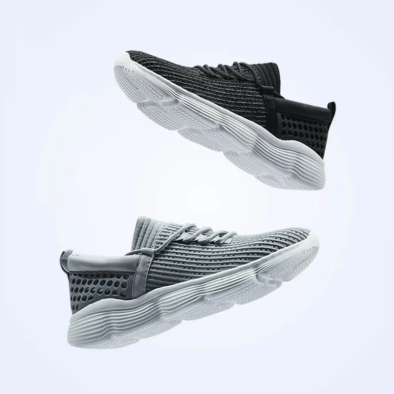 

Factory wholesale elastic shock absorption sneakers lightweight breathable running shoes custom slip on shoes men