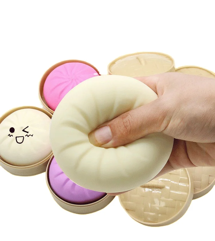 

EEX047 Soft TPR Dumpling Baozi Dough Squishy Kneading Stretchy Bounce Stress Balls Fidget Vent Toys Squeeze Toys for Kids