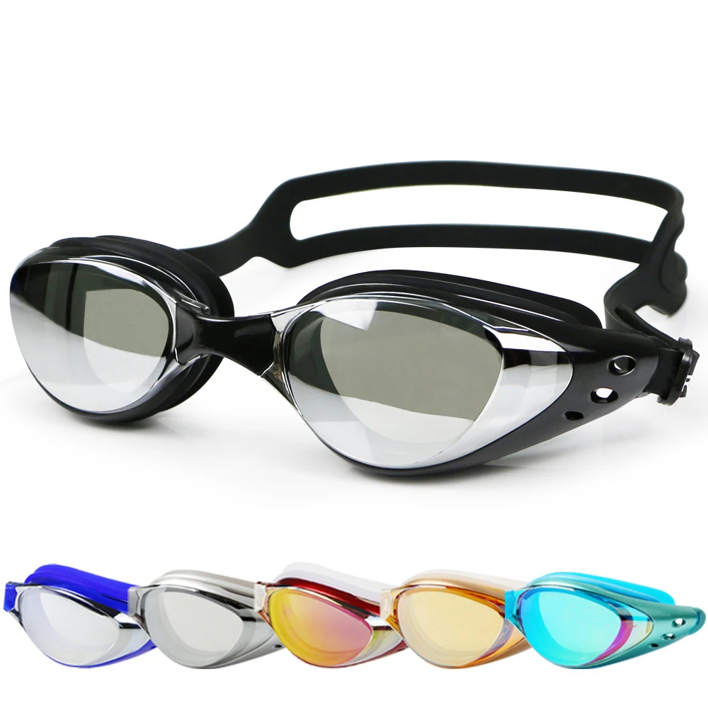 

2021 New Swimming Glasses Anti-fog Professional Waterproof Silicone Swim Eyewear With Adjustable Strap Sports Lens for Swim Pool