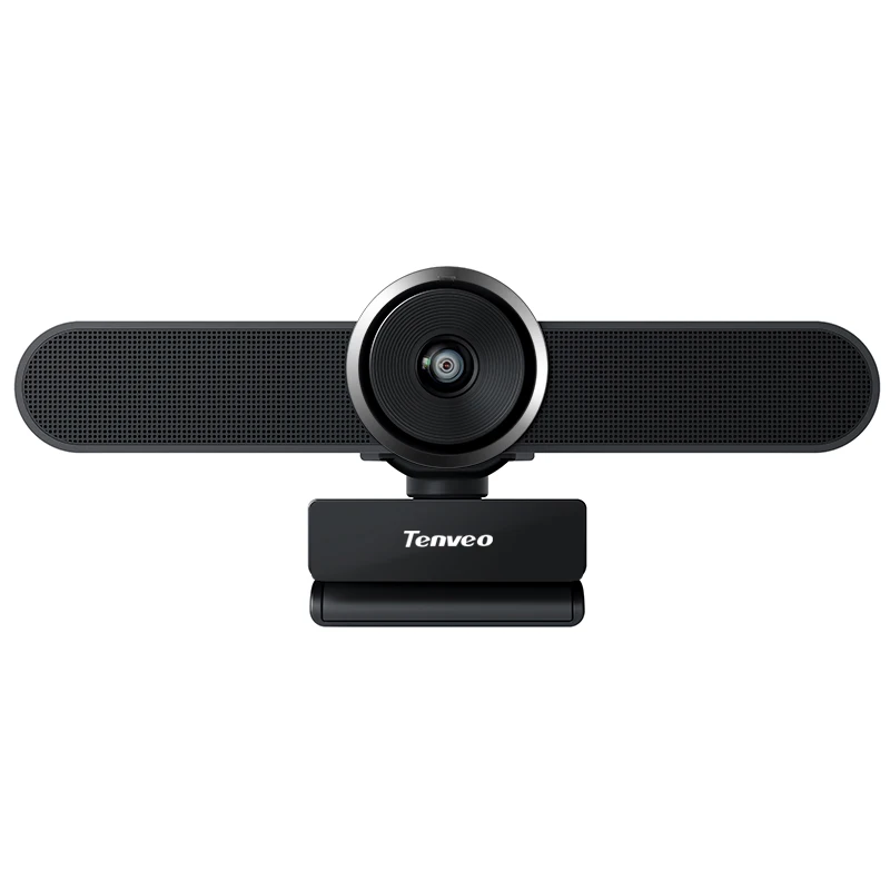 

TENVEO new arrival full hd 1080p webcam with built-in speakers & mics USB webcam, Black