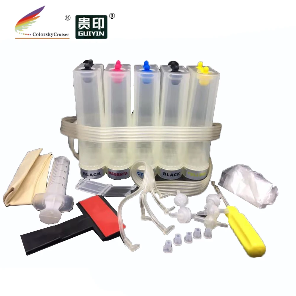 100ml Universal 5 Color CISS Kit with Accessaries for Ink Inkjet Cartridges for epson for canon for samsung for hp for lexmark