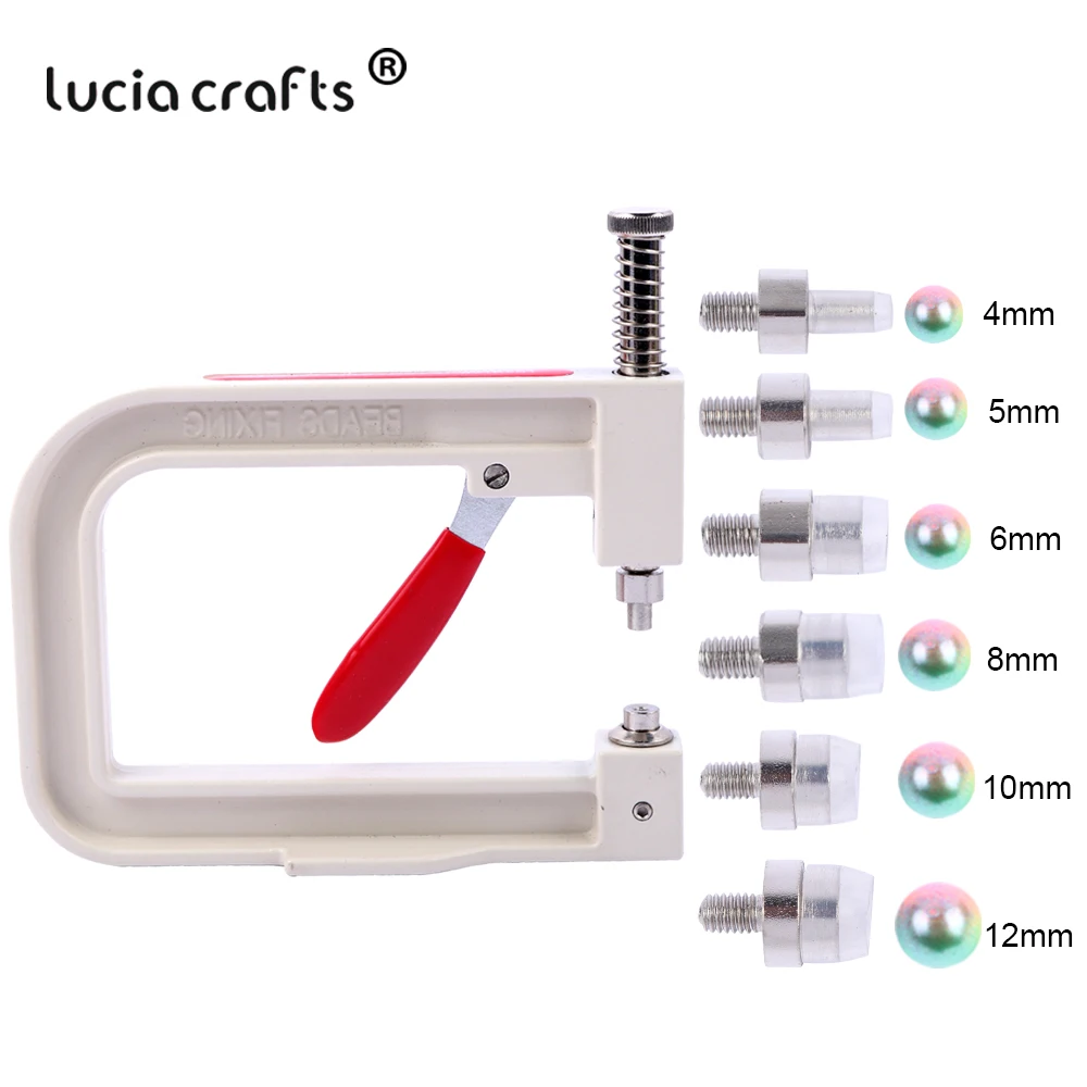 

Automatic Manual Nailed Bead Machine Clothing Manual Pearl Bead Rivet Craft DIY Repair Knitting Lace J0606, As the picture show