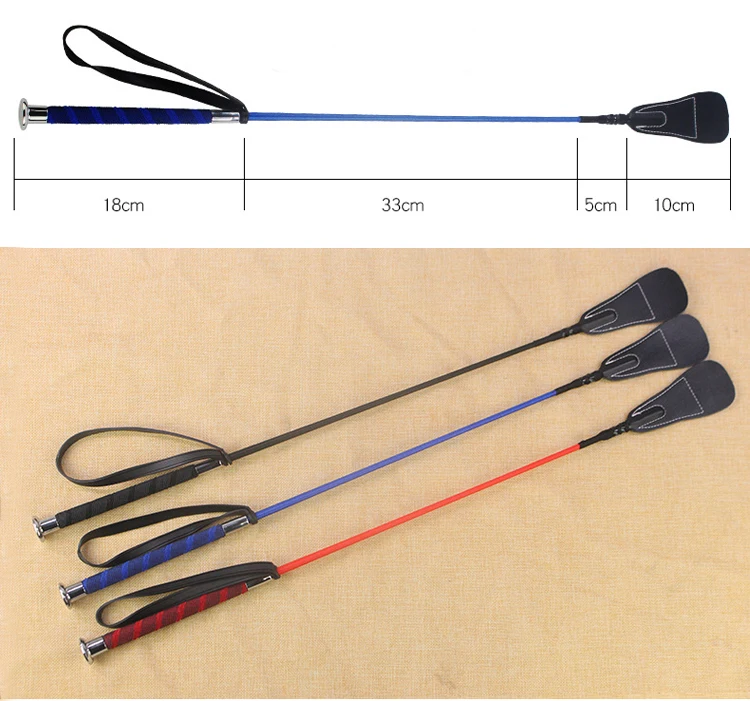 New Horse Riding Racing Equipment Leather Horse Whip Equestrian
