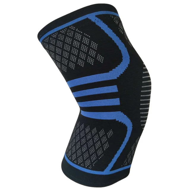 

2021 New Arrivals 3D Knitted Elastic Nylon knee support Sleeve Compression Sports Knee Brace, Red, orange, green, black