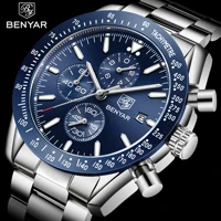 

hot sale Benyar 5140 3ATM water resistant stainless steel band multifunction Chronograph quartz man wrist watches