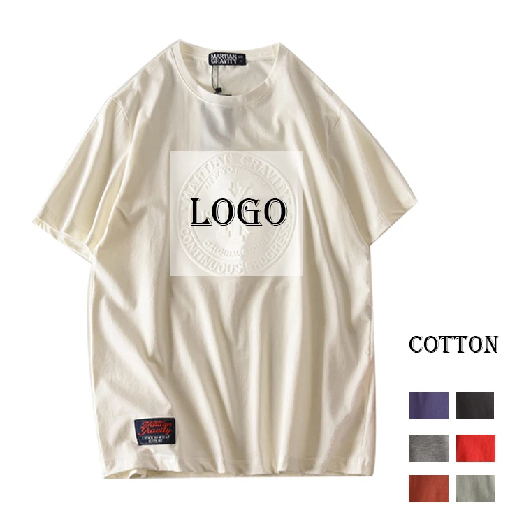 

Custom Designs Digital Printing Logo Premium 100% Cotton Apparel Plain Blank White Screen Printing T Shirts For Men