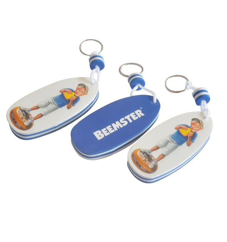 

custom printing logo eva foam floating keychain / both sides printing EVA keychain