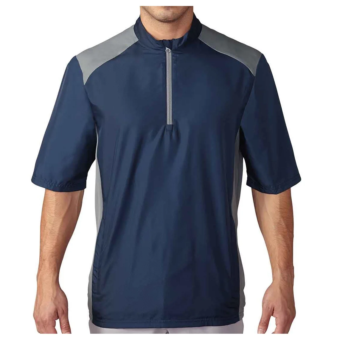 Custom High Quality Men's Lightweight Windproof Half Zip Short Sleeve