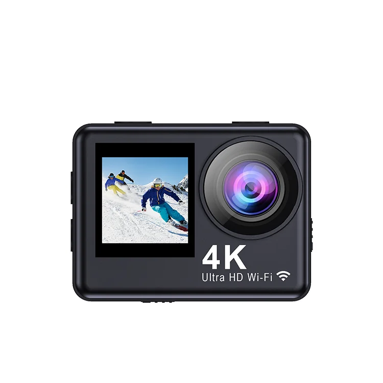 

Hottest outdoor Sports dual camera 4k 30fps 10M Body waterproof WIFI action camera EIS+Gyro sports video dv