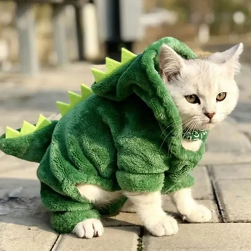 

dog clothes cat clothes Wholesale Cute Funny Dinosaur Soft Clothes