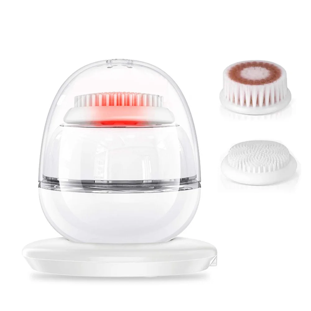 

Silicone Face Cleansing Brush Face Beauty Tool Waterproof Vibration Massage Brush, White