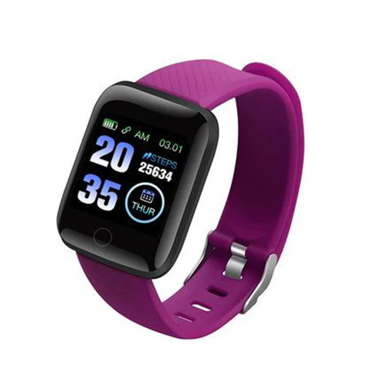 

2020 hot sale smart band heart rate monitoring fitness watch smart bracelet 116 plus, Black