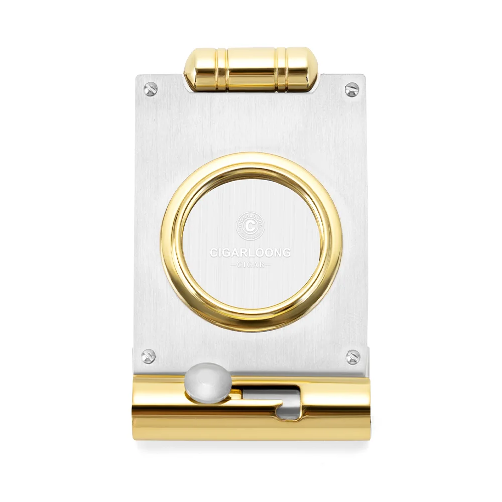 CIGARLOONG Custom Logo Luxury Multifunctional Stainless Steel Cigar Cutter with Cigar Drill