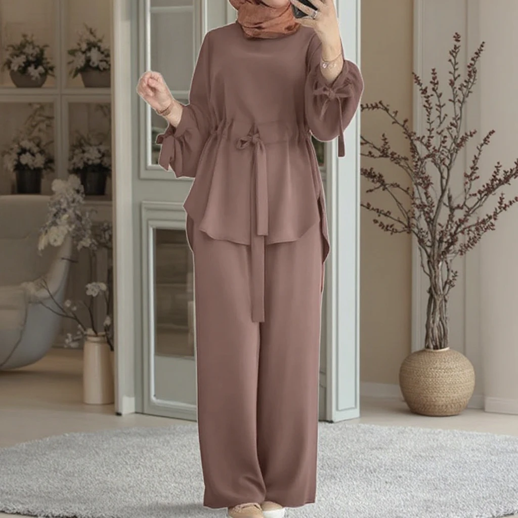 PROMISTAR Elegant Two Piece Abaya Set