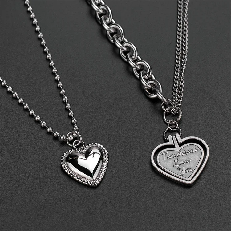 

316l stainless steel fashion jewelry heart shape pendant necklace