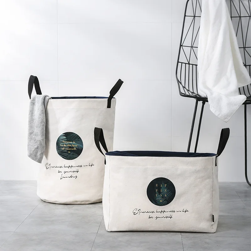

Customizable logo Large Folding Canvas Cloth Fabric Storage Bag Dirty Laundry Basket clothing Quilt Toy organizer bags