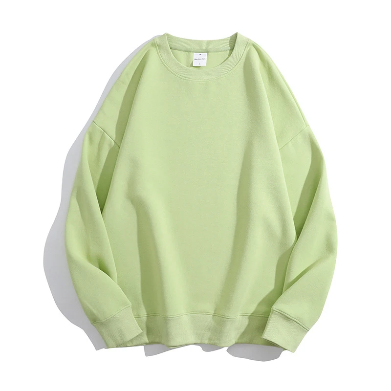 

Women's Clothing Fall 2023 OEM Unisex Pullover Plain Dyed Plush Blank Jumper 300gsm Cotton Custom Hoodie Crew Neck Sweatshirt