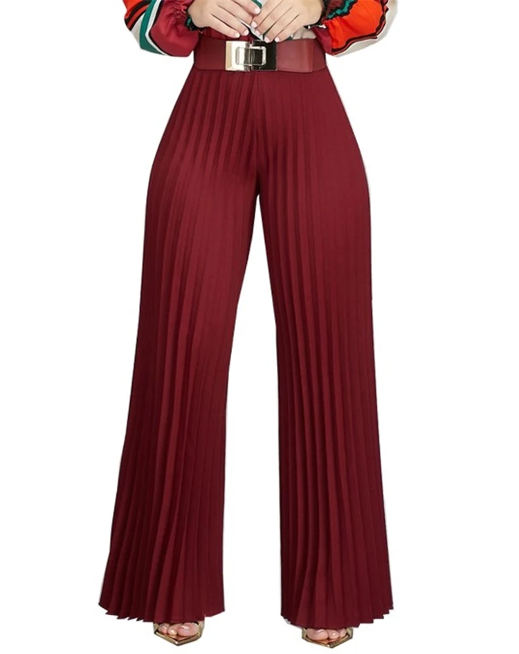 

Wholesale women casual high waist loose wide leg long trousers pants bottoms