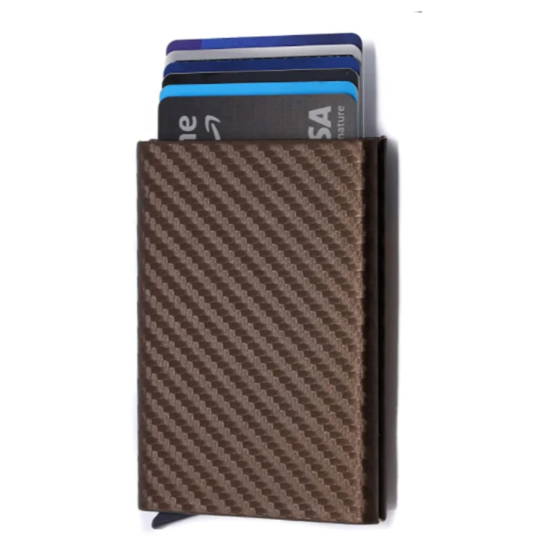

Guangzhou manufacturer wholesale RFID carbon fiber card wallet, minimalist aluminum credit card holder with money clip, Customized