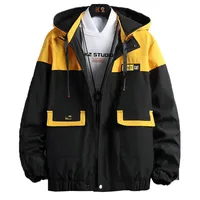 

Black yellow color Casual Mens cargo Jacket Plus Size Bomber Jacket Men High Quality Men's Jean Jacket custom label tags
