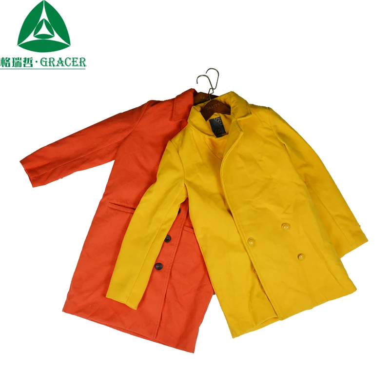 

Wholesale Used Clothing Bales UK Worsted Coat Second Hand Clothes in Europe, Bright color used clothing