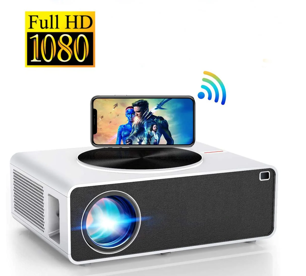 

4k 1080P Projector 7200 Lumens Full HD 300inch Portable LCD Home Theater Movie LED Projector Projector, White