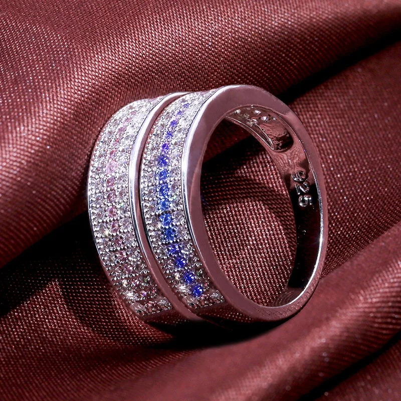 

Luxury Yellow Gold colors Rhinestone Engagement Rings For Women Men Fashion Design Modern Jewelry New Lady Accessory Ring Gift