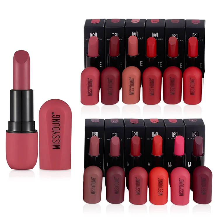 

Private Label Cosmetics Vegan Matte Lipstick Palette Customized Stick Lady's Lips Beauty Makeup